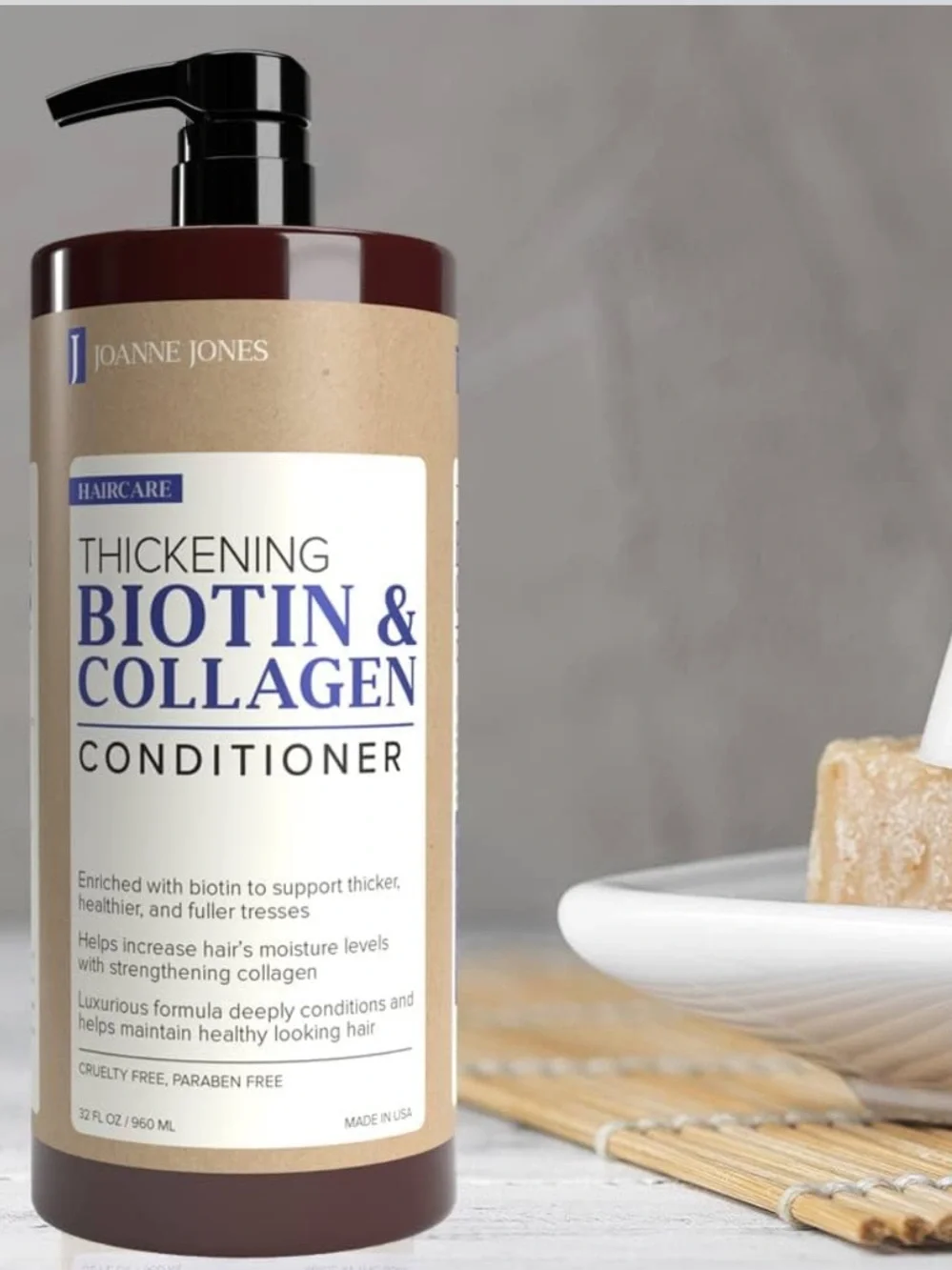 Joanne Jones Thickening Biotin & Collagen Conditioner Volumizing Hair Care 32fl